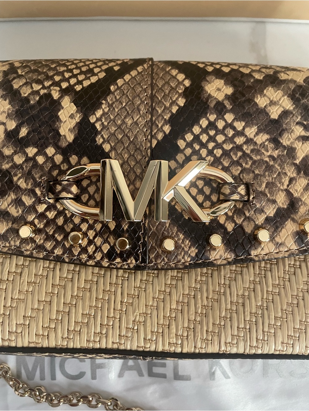 Michael Kors Snake-Print Crossbody and Wallet. New without tags. Dust bag - Picture 2 of 7